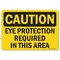 Signmission OSHA Caution Decal, Eye Protection Required In This Area, 10in X 7in Decal, 7" H, 10" W, Landscape OS-CS-D-710-L-19163 - alternate 1